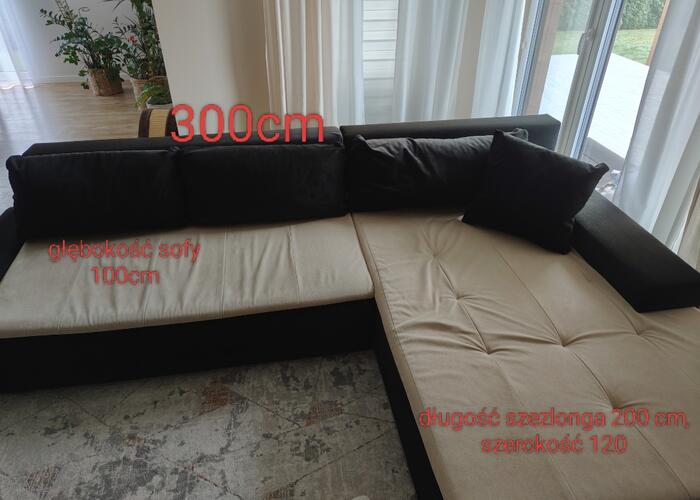 Grajewo ogłoszenia: Sprzedam narożnik. Wymiary na zdjęciu. Funkcja spania.