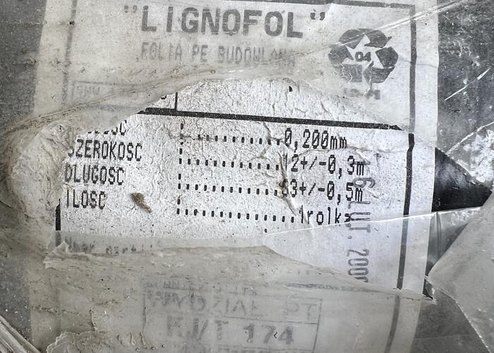 Grajewo ogłoszenia: Sprzedam folię budowlaną czarna w rolkach 12x33 i 6x33