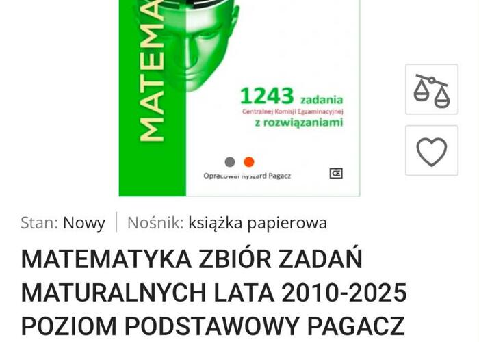 Grajewo ogłoszenia: Witam
Odkupię zbiór zadań maturalnych do matematyki.