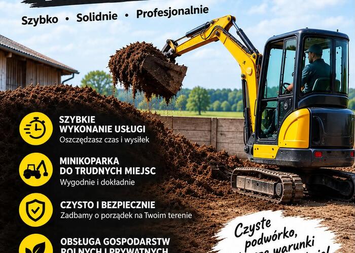 Grajewo ogłoszenia: Usługi Minikoparką
